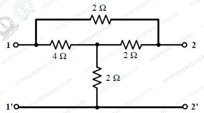 Diagram for Electrical Engineering question 21